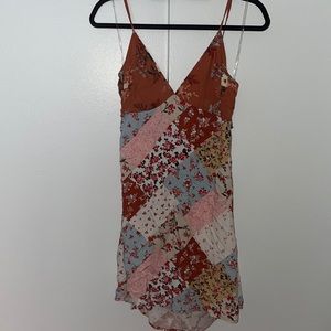 Live to Be Spoiled— Patchwork Sundress, tie back— Size Large